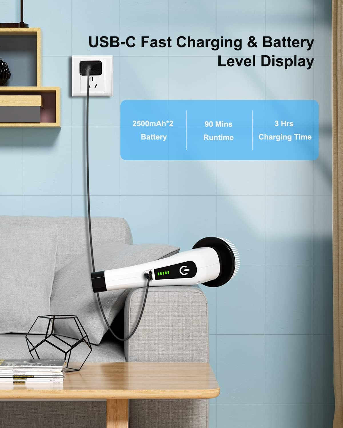 9 in 1 Electric Cleaning Brush – Rechargeable Spin Scrubber with 9 Brush Heads