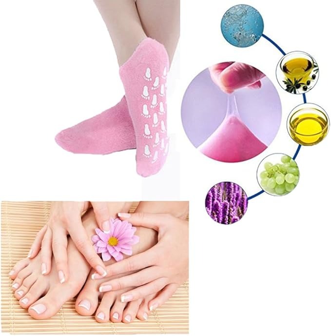 2pcs Moisturizing Socks – Heel Protection & Crack Repair Gel Socks
