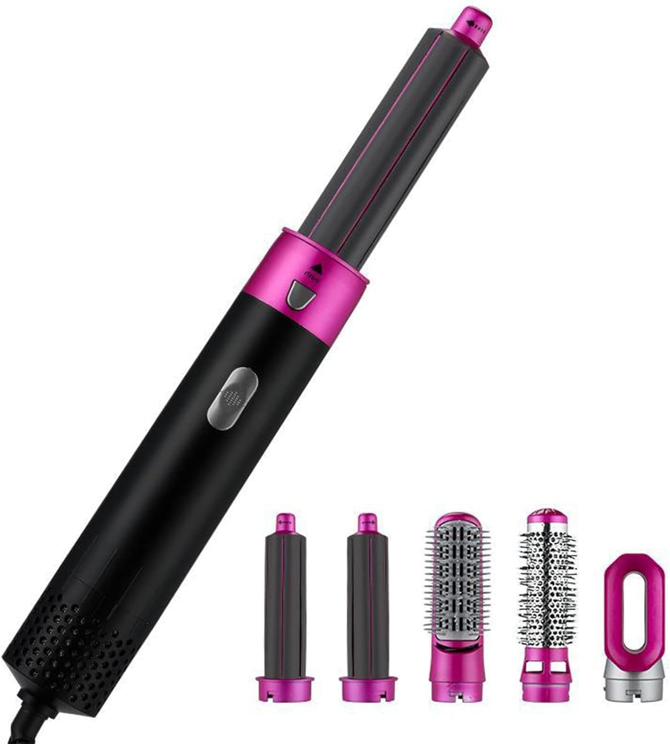 5-in-1 Hair Dryer Brush | Hot Air Styling Brush with Interchangeable Heads