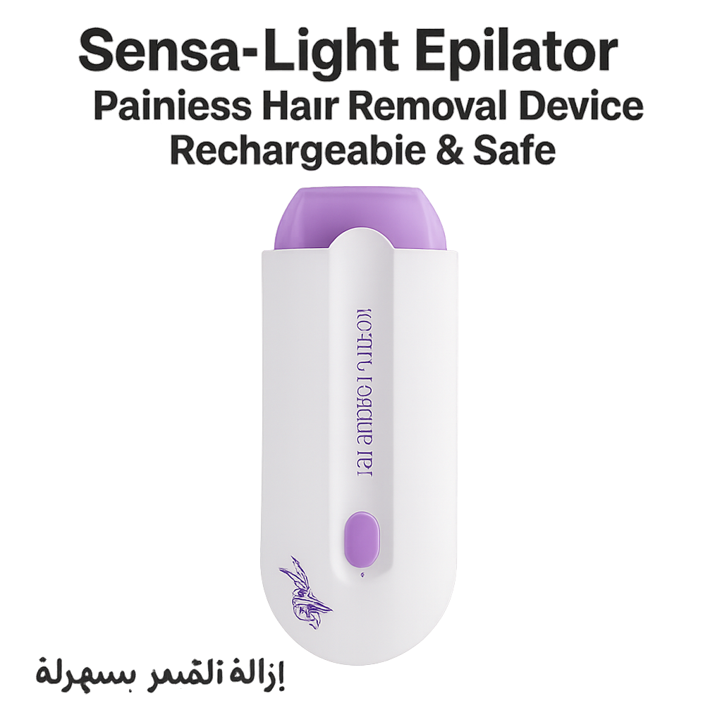 Sensa-Light Epilator – Rechargeable Painless Hair Remover for Face & Body