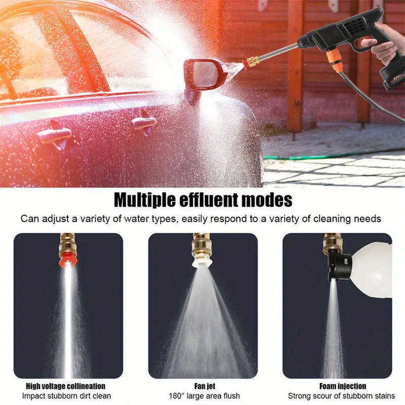 Wireless High Pressure Car Wash Cleaner – 48V Cordless Electric Power Washer with Foam Generator (Portable)