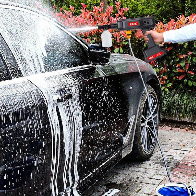 Wireless High Pressure Car Wash Cleaner – 48V Cordless Electric Power Washer with Foam Generator (Portable)