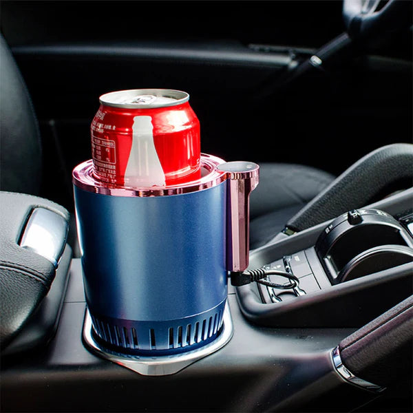 2-in-1 Car Cup Holder | Heating & Cooling Beverage Warmer Cooler