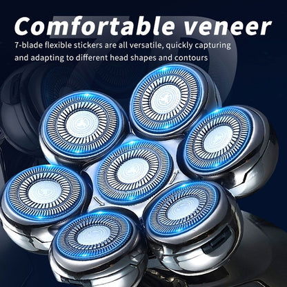 5-in-1 Electric Razor for Men – Bald Head Shaver with 7D Floating Blades & Trimmer Set