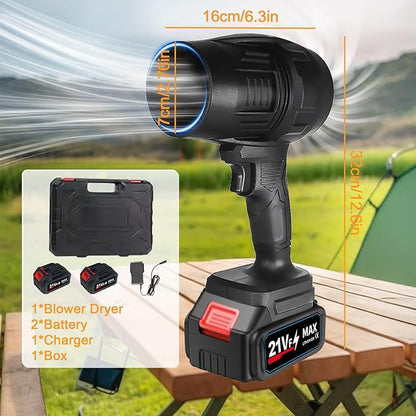 Jet Blower with Charger & 2 Batteries – 40,000 RPM Powerful Turbo Car Dryer & Dust Cleaner