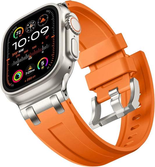 Apple Watch Ultra 2 Band – Rugged TPU Strap with Stainless Steel Buckle