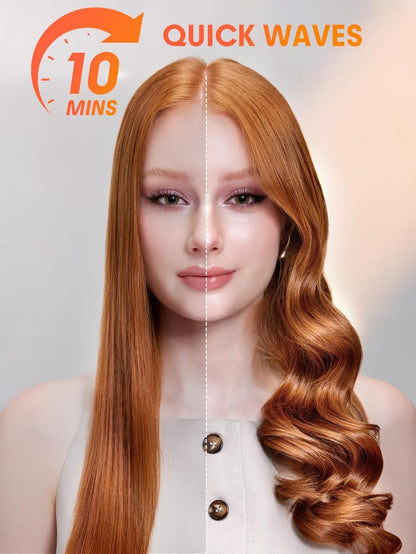 Automatic Curling Iron | Fast Heating Hair Curler with Anti-Burn & Travel Ready Design