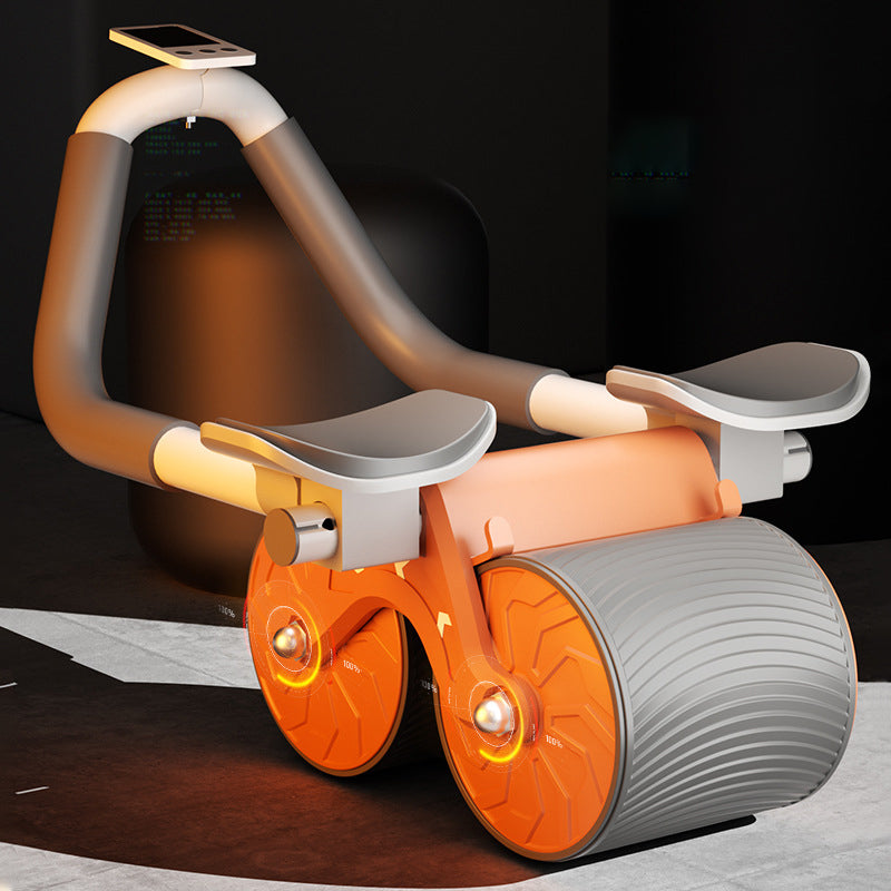 Automatic Rebound Abdominal Exercise Roller – Double Wheel Abs Trainer with Elbow Support