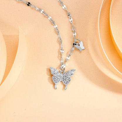 Butterfly Necklace for Women – Elegant Gold Plated Silver Pendant 💛