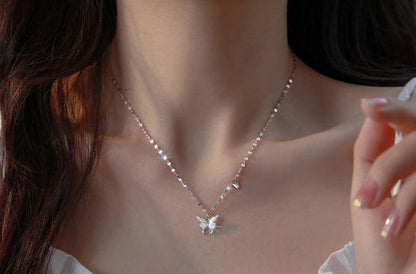 Butterfly Necklace for Women – Elegant Gold Plated Silver Pendant 💛