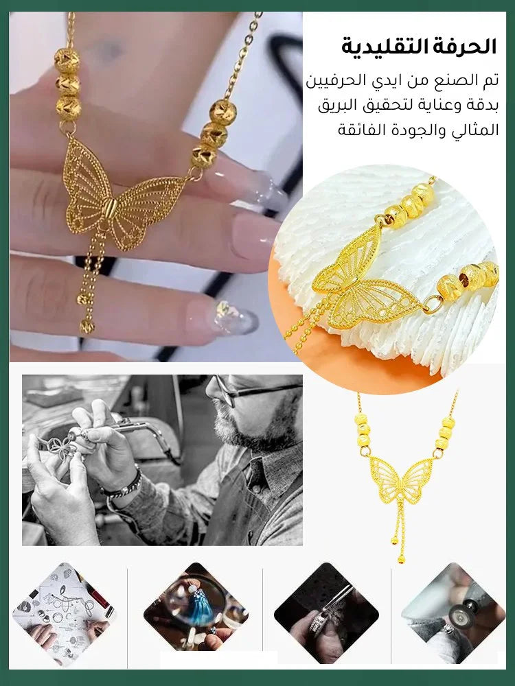 Butterfly Necklace for Women – Elegant Gold Plated Silver Pendant 💛