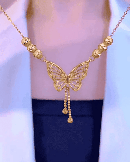 Butterfly Necklace for Women – Elegant Gold Plated Silver Pendant 💛