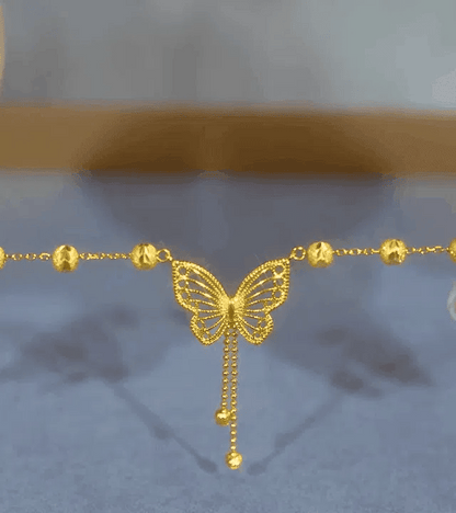 Butterfly Necklace for Women – Elegant Gold Plated Silver Pendant 💛