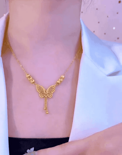 Butterfly Necklace for Women – Elegant Gold Plated Silver Pendant 💛