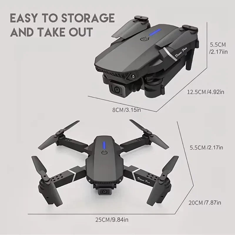 E99 Pro Drone Camera – 4K HD Foldable Quadcopter with FPV Live Video