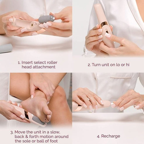 Electric Pedicure Foot File Callus Remover – Rechargeable & Professional Foot Care
