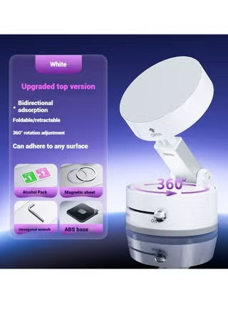 Foldable Vacuum Magnetic Car Phone Holder – 360° Suction Mount