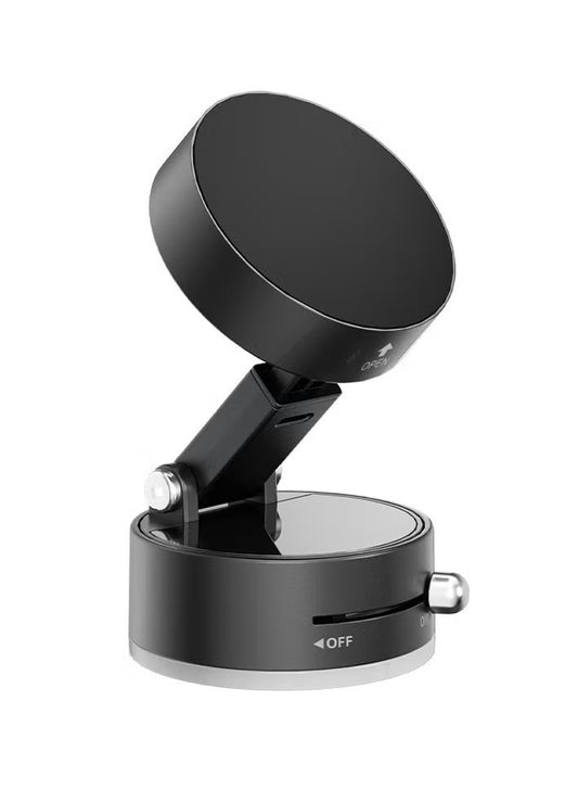 Foldable Vacuum Magnetic Car Phone Holder – 360° Suction Mount