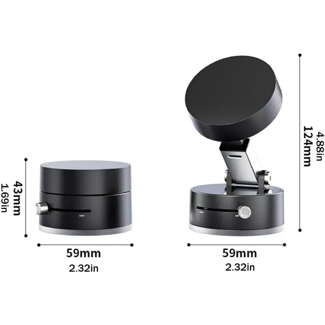 Foldable Vacuum Magnetic Car Phone Holder – 360° Suction Mount
