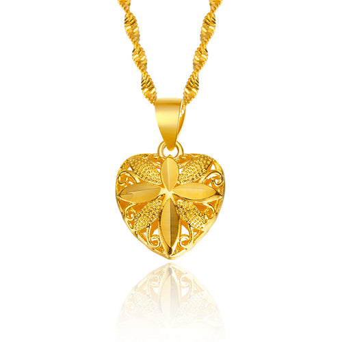 Gold Heart Necklace for Women – Elegant 18K Gold Jewelry | Free Shipping UAE & COD