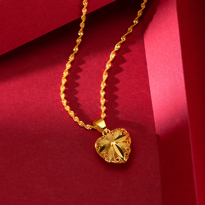 Gold Heart Necklace for Women – Elegant 18K Gold Jewelry | Free Shipping UAE & COD