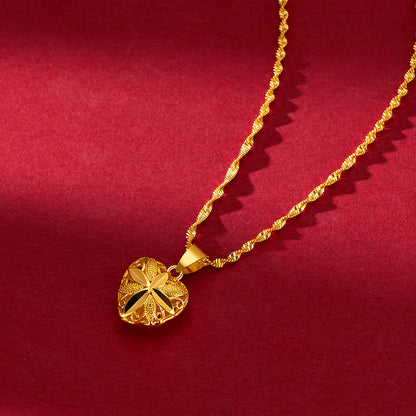 Gold Heart Necklace for Women – Elegant 18K Gold Jewelry | Free Shipping UAE & COD