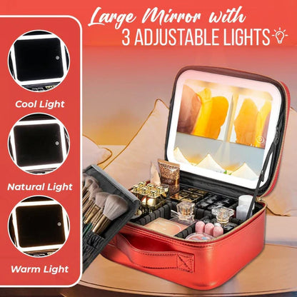 LED Makeup Bag – Portable Cosmetic Organizer with Built-in Light 💄