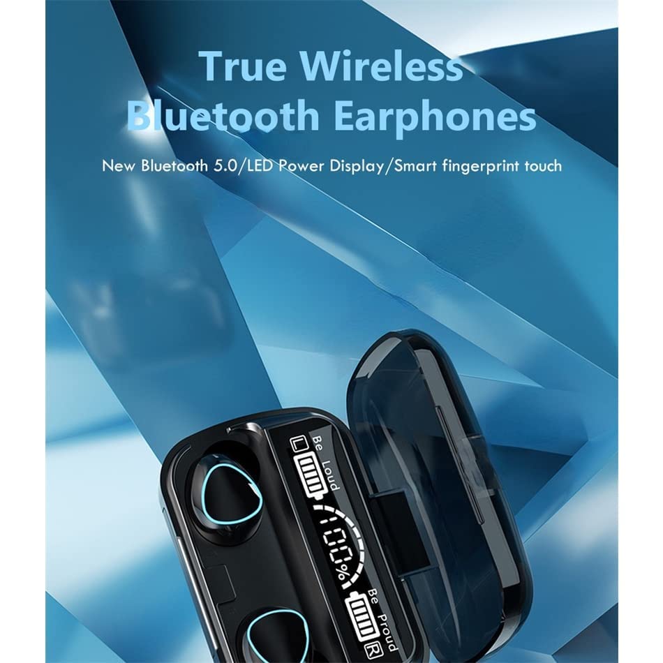 M10 Waterproof TWS Bluetooth 5.1 Earbuds with LED Charging Case – HiFi Stereo Sound