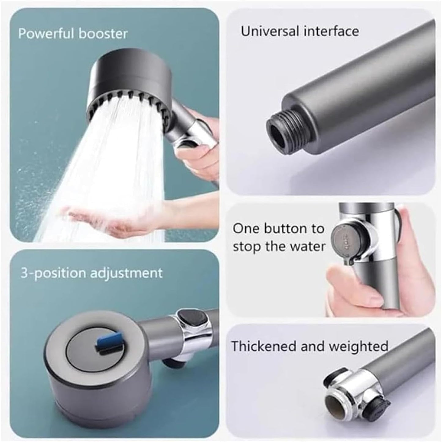 Multifunctional Scalp Massage Shower Head – High Pressure, Water Saving & Filtered