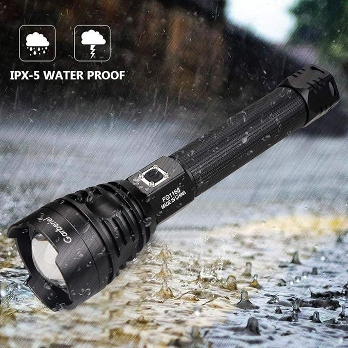 P90 Metal Body Rechargeable Laser Flashlight – Ultra Bright LED Torch
