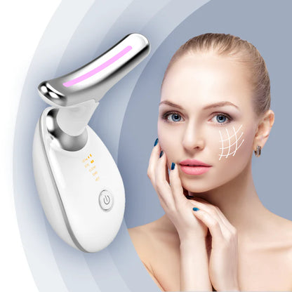 Rechargeable LED Facial & Neck Massager | Double Chin Remover & Skin Tightening Device
