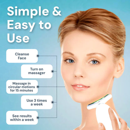 Rechargeable LED Facial & Neck Massager | Double Chin Remover & Skin Tightening Device