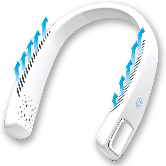 Vaneless Neck Hanging Fan 2025 – Arctic Air 3-Speed Rechargeable Hands-Free Cooling