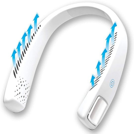 Vaneless Neck Hanging Fan 2025 – Arctic Air 3-Speed Rechargeable Hands-Free Cooling