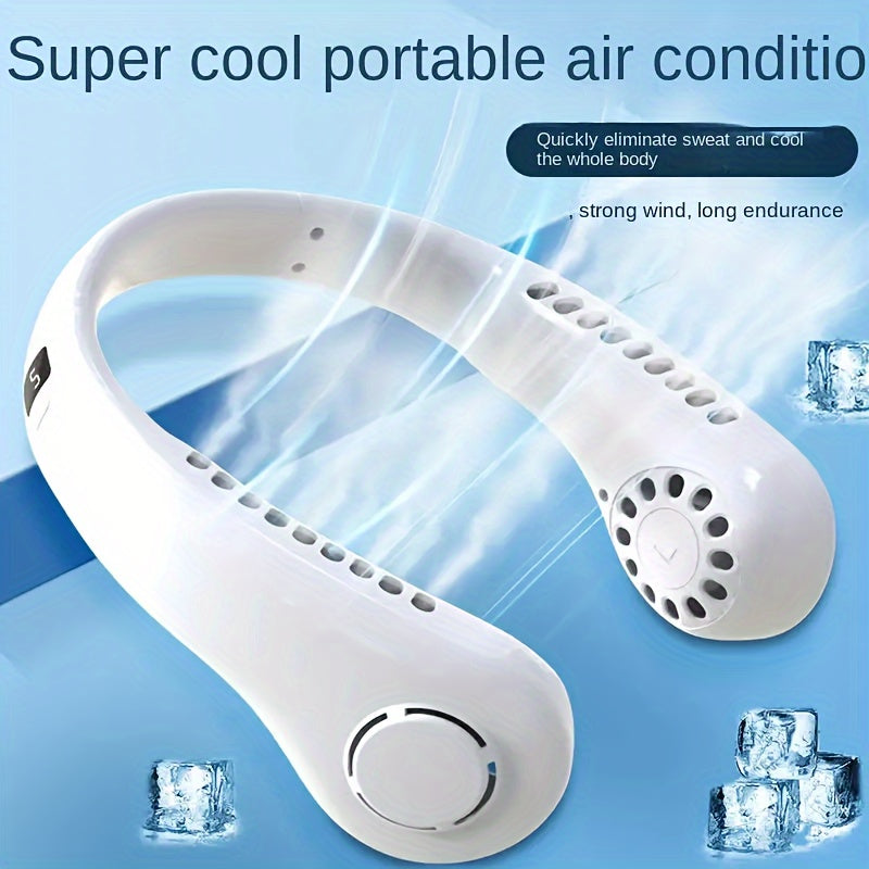 Vaneless Neck Hanging Fan 2025 – Arctic Air 3-Speed Rechargeable Hands-Free Cooling