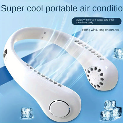 Vaneless Neck Hanging Fan 2025 – Arctic Air 3-Speed Rechargeable Hands-Free Cooling