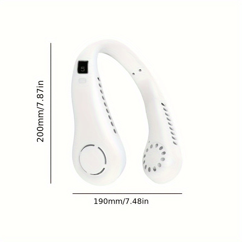 Vaneless Neck Hanging Fan 2025 – Arctic Air 3-Speed Rechargeable Hands-Free Cooling