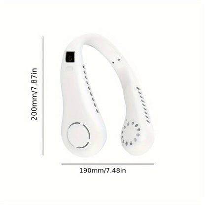 Vaneless Neck Hanging Fan 2025 – Arctic Air 3-Speed Rechargeable Hands-Free Cooling